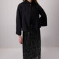 Gonna lunga jacquard lucida con vita elastica