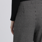 Pantaloni in maglia pied-de-poule a gamba ampia