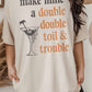 T-shirt Oversize Grafica Witches Martini