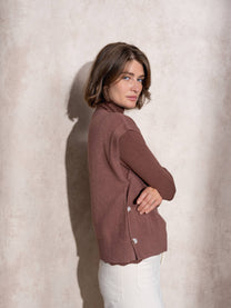 Gilet in maglia senza maniche con bottoni laterali