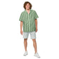 Camicia da piscina oversize a righe verdi