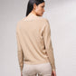 Maglione cache-cœur in maglia fine con perle