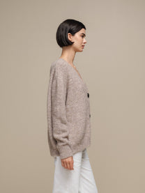 Cardigan in maglia donna con scollo a V