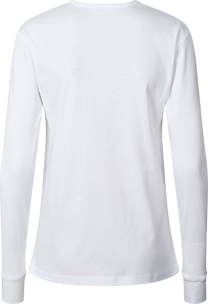 Maglia Henley a Costine in Cotone Biologico Ida Bianca