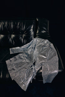 Kimono di paillettes grigio