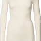 Maglia Lise a manica lunga in cotone biologico a costine off white