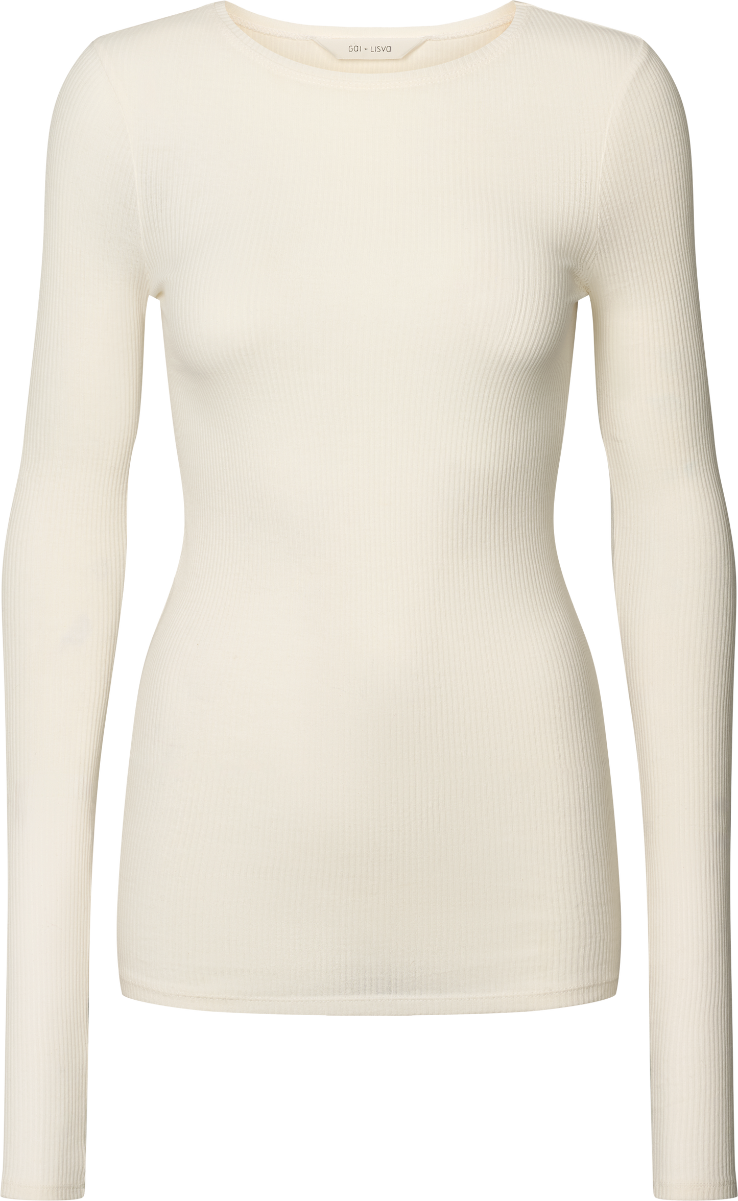 Maglia Lise a manica lunga in cotone biologico a costine off white