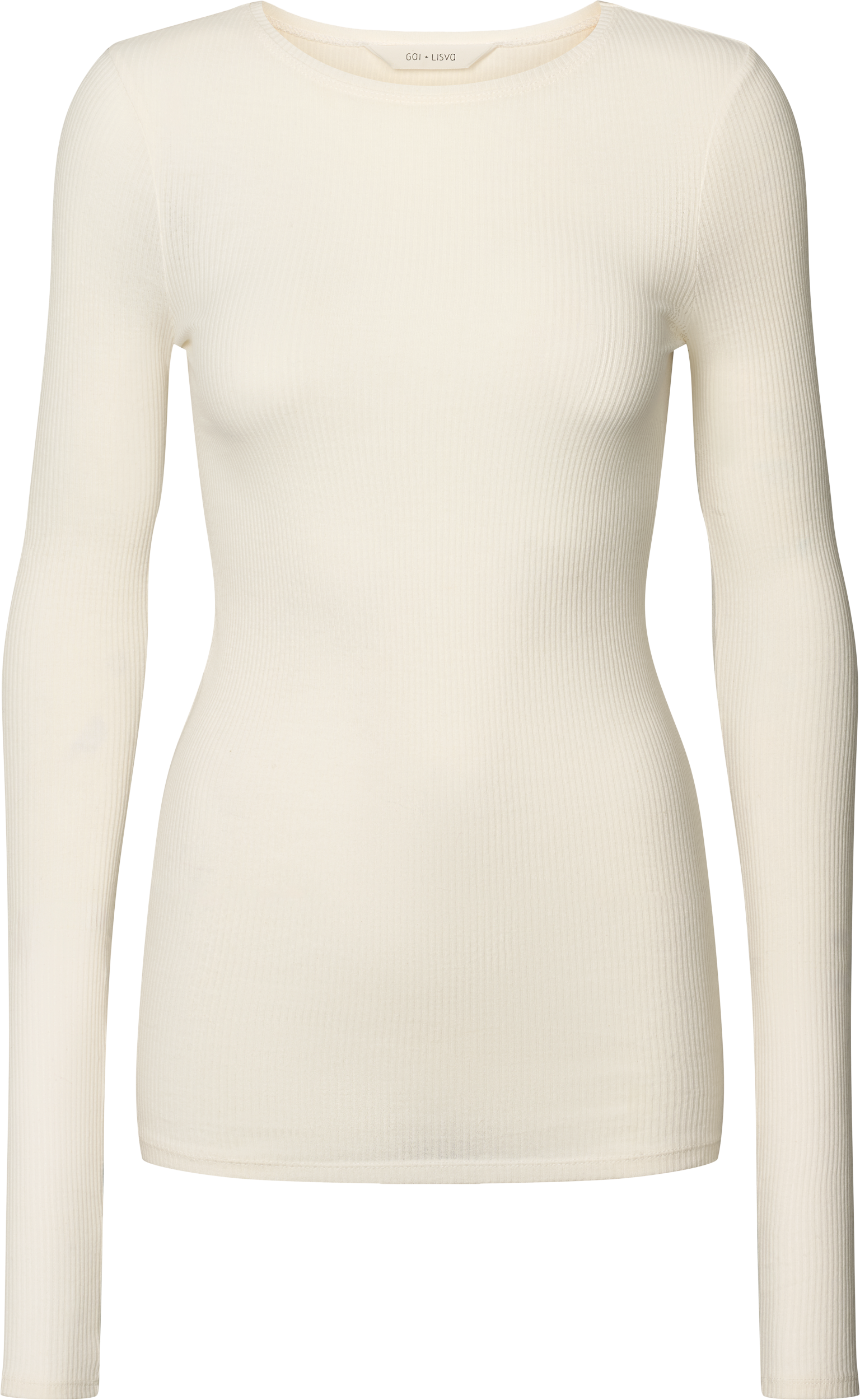 Maglia Lise a manica lunga in cotone biologico a costine off white