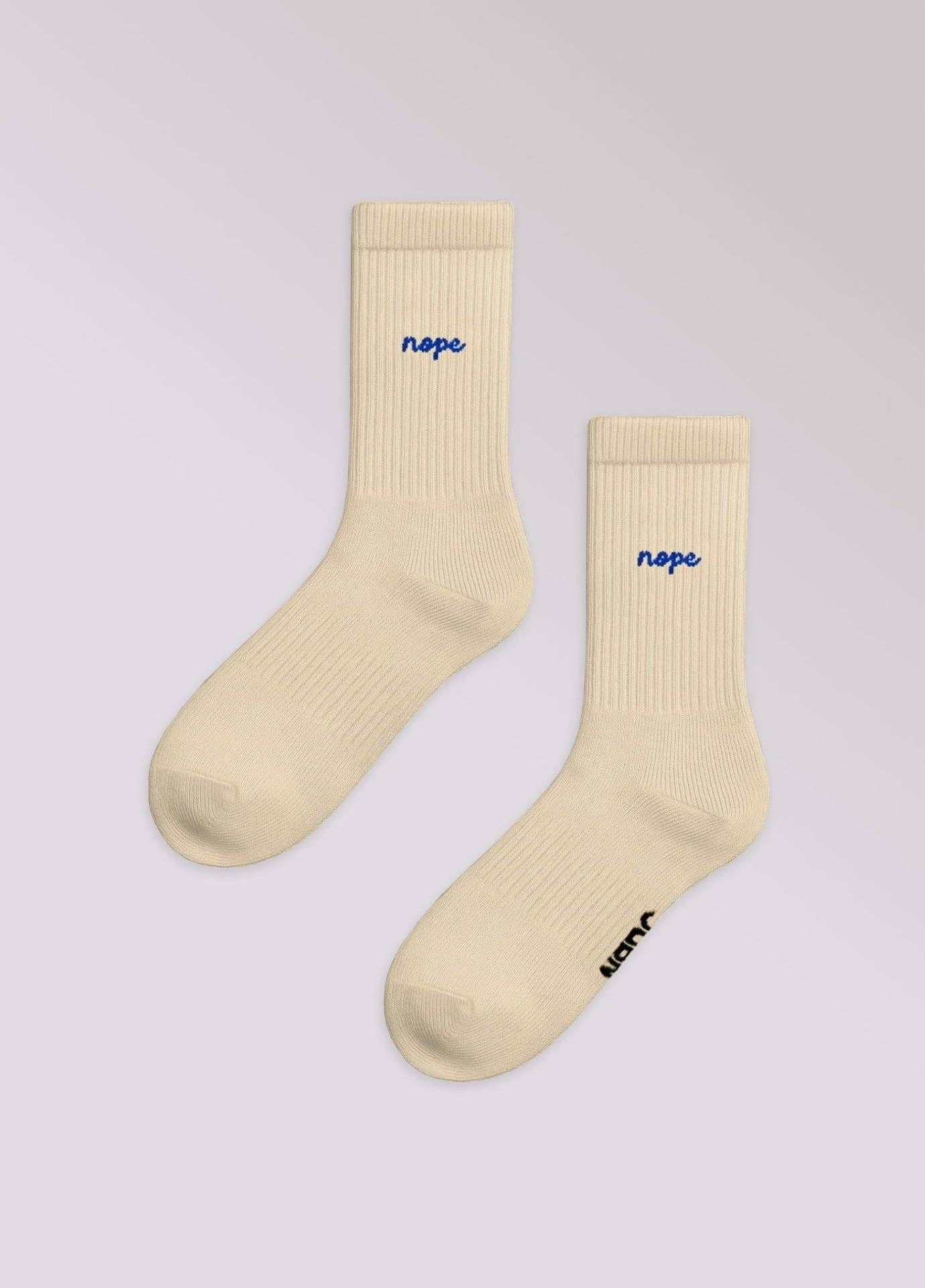 Calzini “Nope” in cotone biologico con lettering