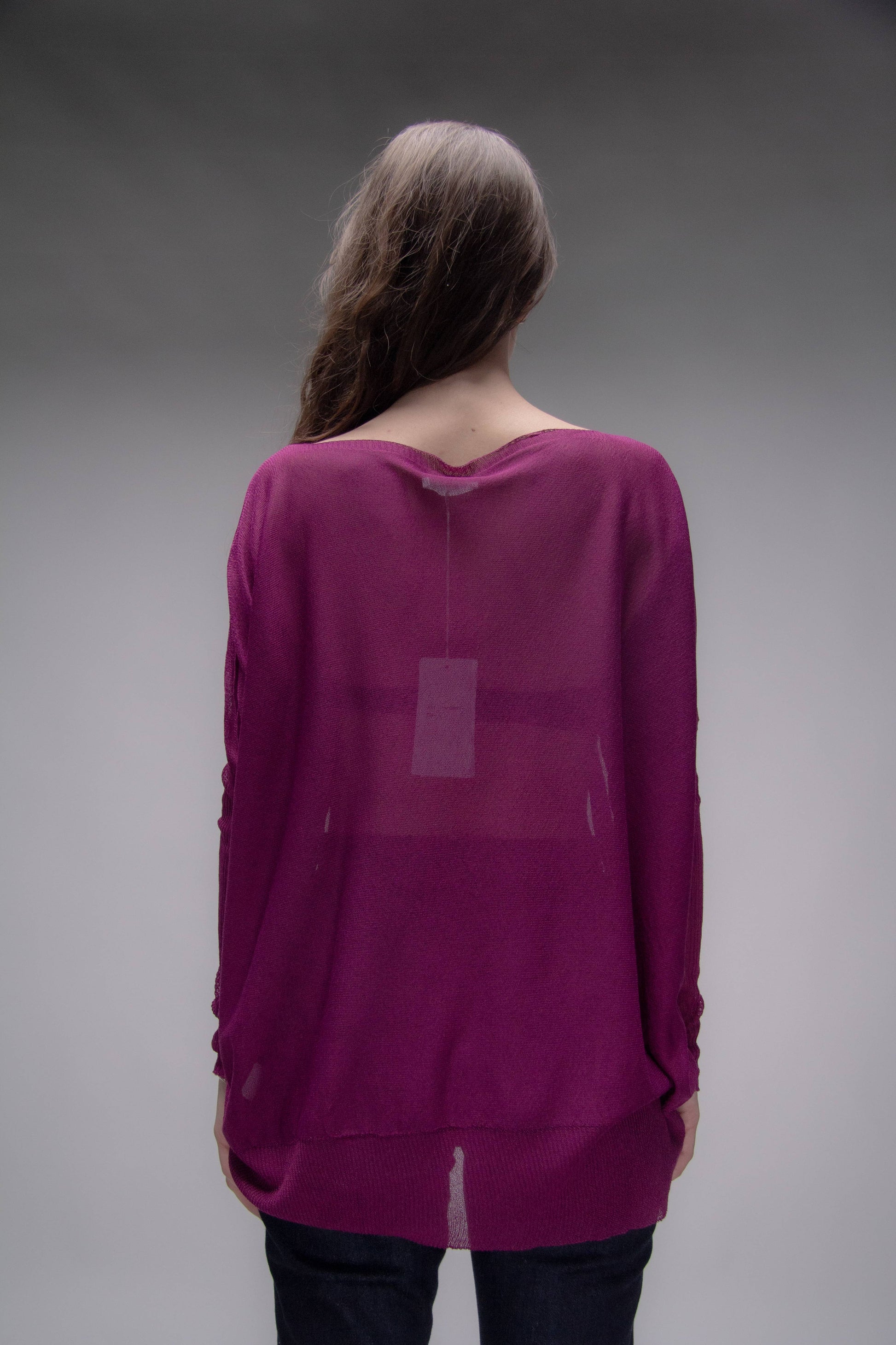 Maxi pullover oversize con scollo a barchetta in maglia 3D