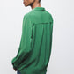 Camicia in raso tinta unita verde