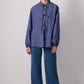 Giacca bomber in modal a righe sottili con laccetti