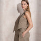 Gilet sartoriale con bottoni da donna