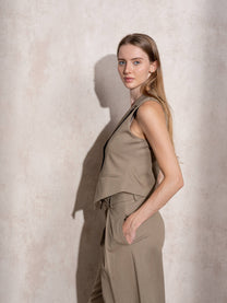 Gilet sartoriale con bottoni da donna