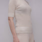 T-shirt in cotone fine con micro pointelle