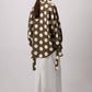 Camicia a pois oversize kaki