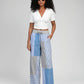 Pantaloni Raissa Blu a Patchwork