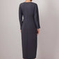 Vestito midi con nodo frontale