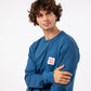 Felpa unisex Billyclub blu navy in cotone biologico