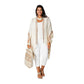 Kimono estivo corto con frange e maniche 3/4