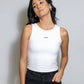 Top bianco antimacchia in lycra