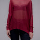 Maxi pullover oversize con scollo a barchetta in maglia 3D