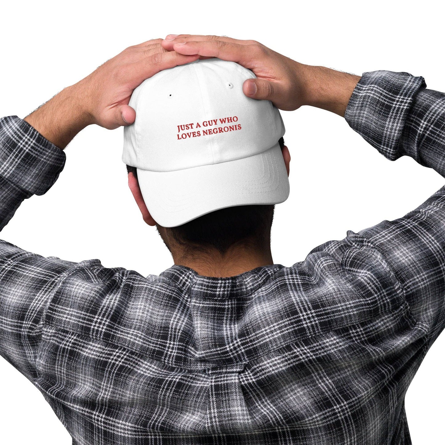 Cappellino dad hat ricamato “Just a Guy Who Loves Negronis”