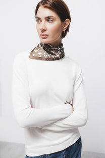 Maglione in maglia rasata con girocollo