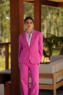 Blazer con cintura da donna