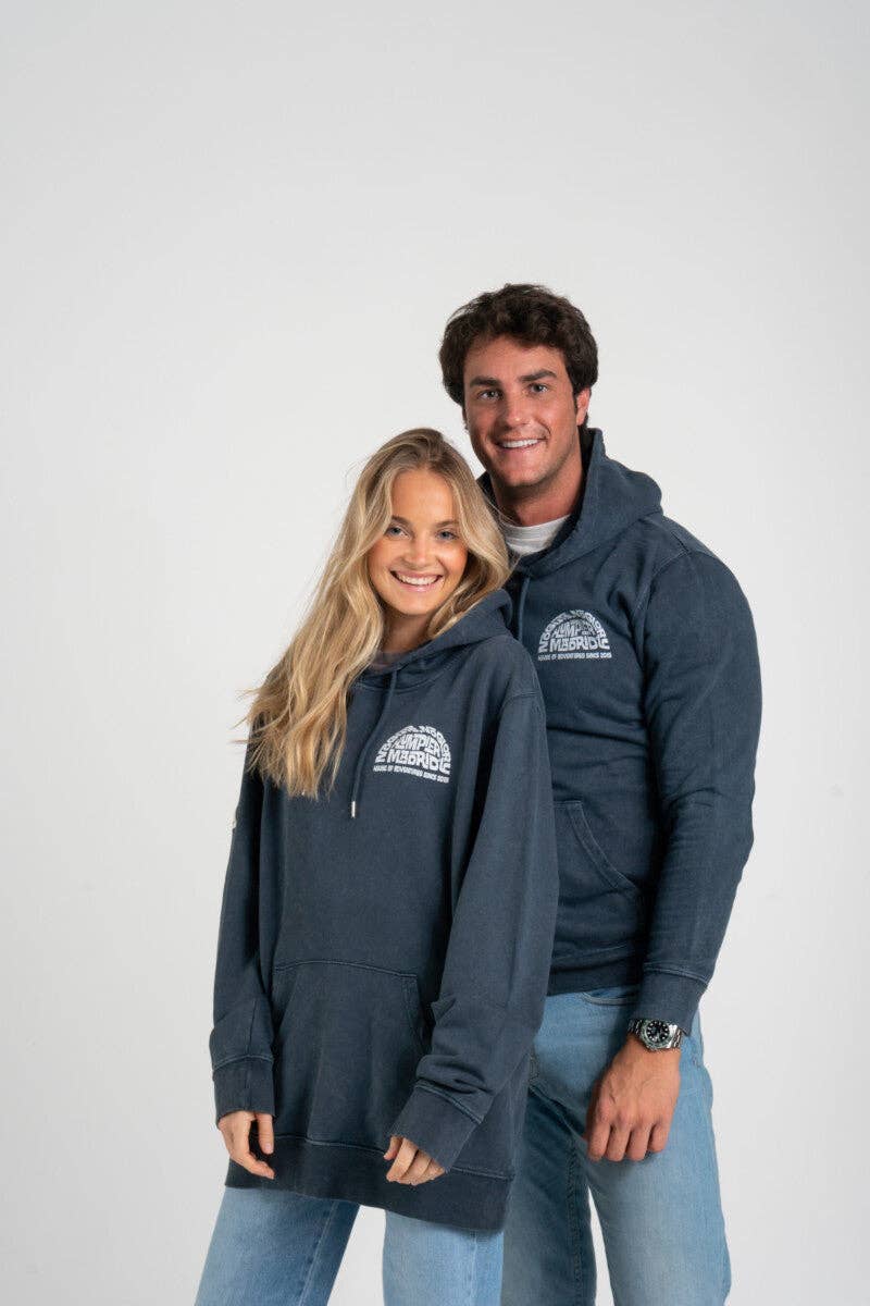 Felpa hoodie in cotone organico con stampa No Guts No Glory