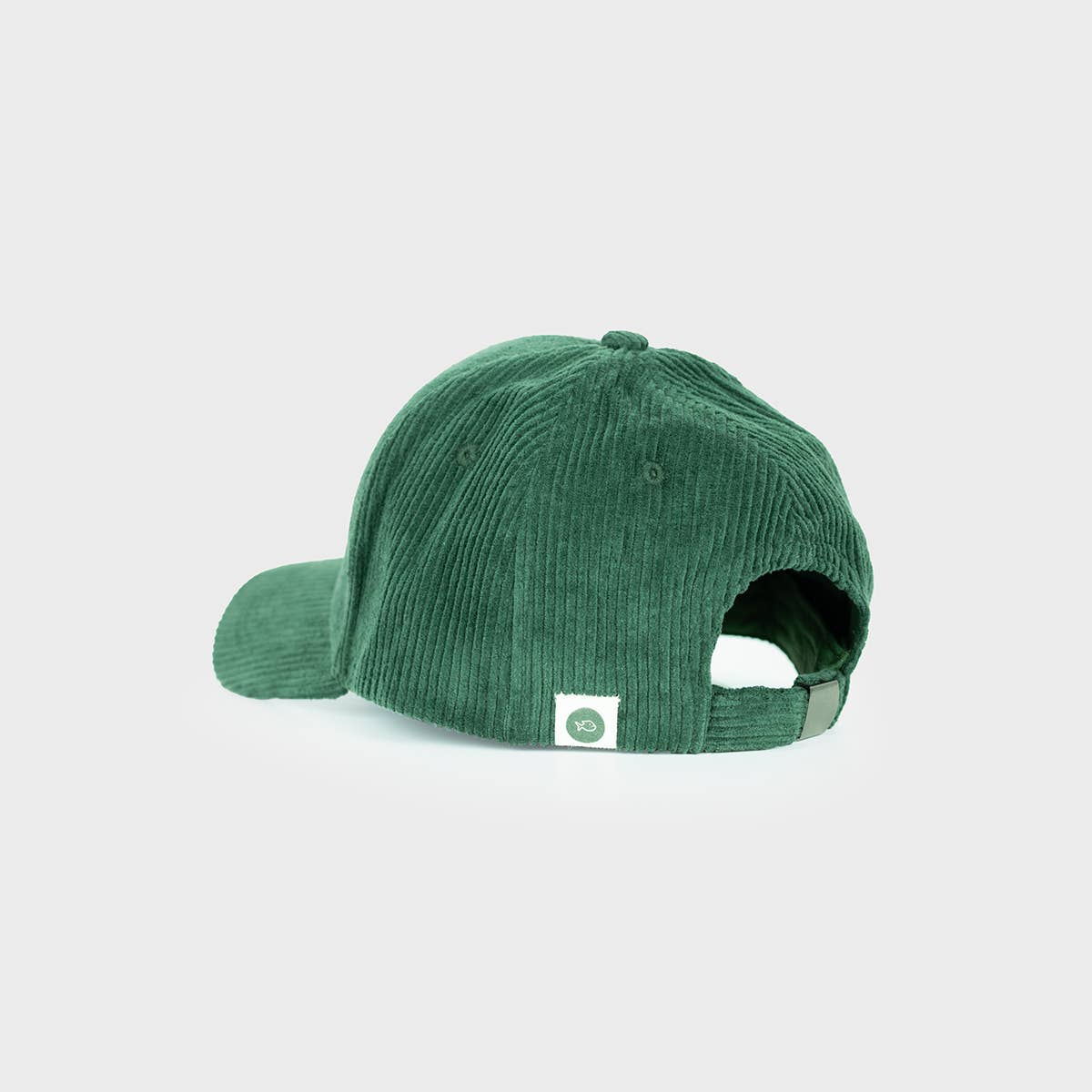 Cappellino in velluto a coste verde scuro