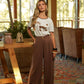 T-shirt stampata in cotone con profili a contrasto