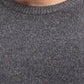 Maglione girocollo spesso antracite in filato Polyana