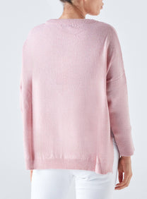 Maglione in maglia morbida con scollo tondo Nervo