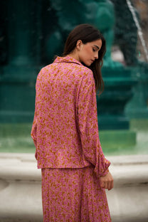 Camicia oversize floreale in viscosa