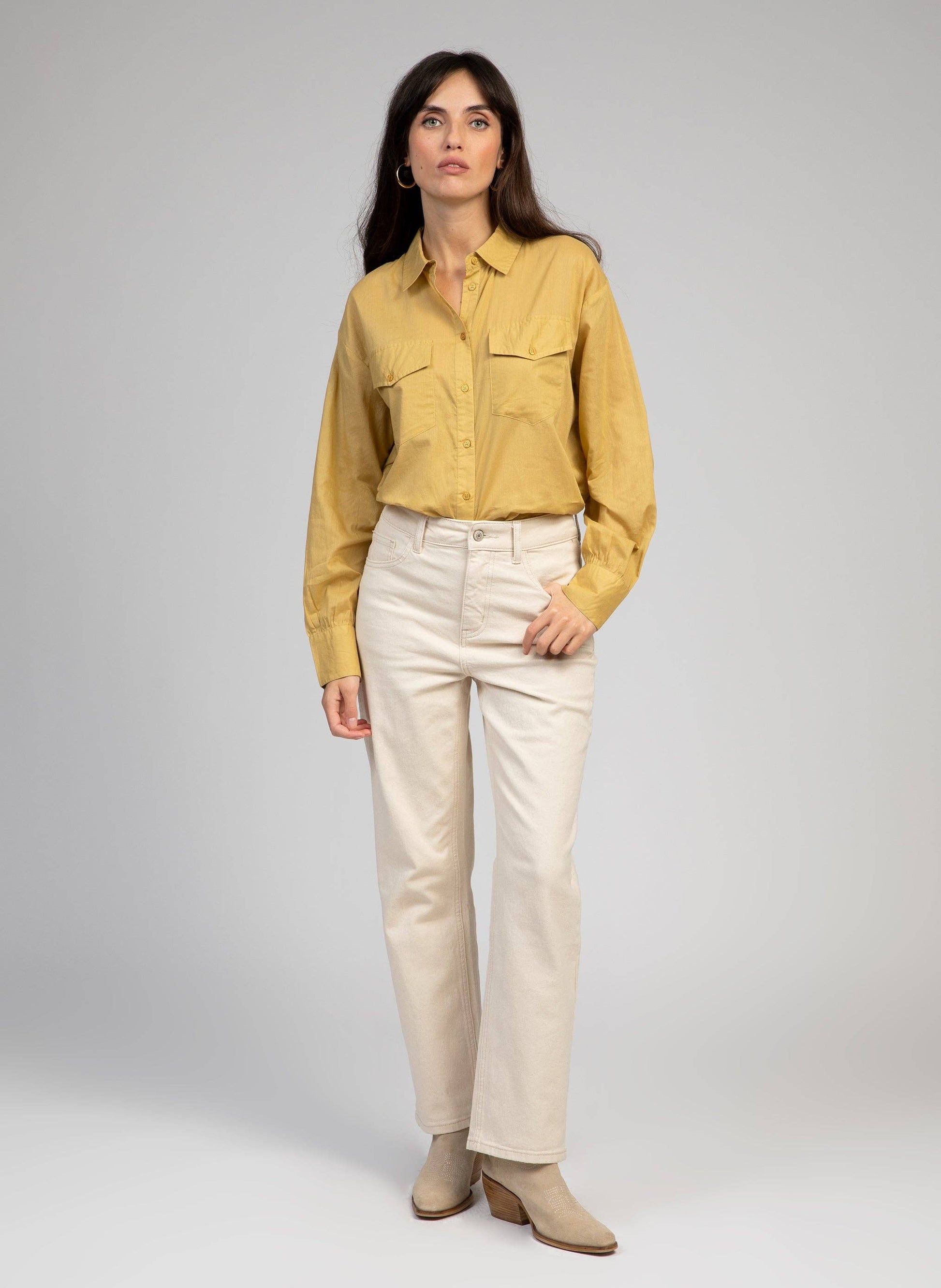 Camicia Soumaya in popeline di cotone