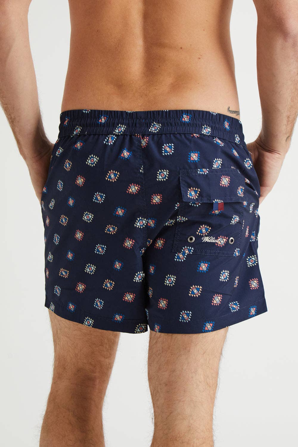 Costume da bagno uomo con logo etnico multicolore