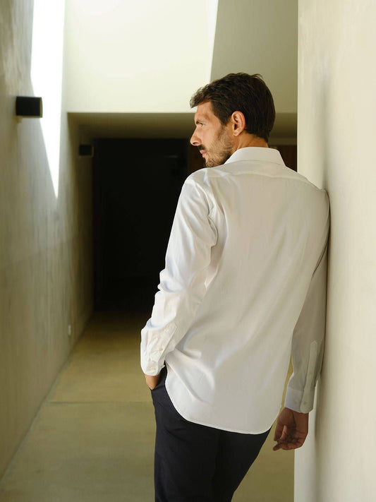 Camicia bianca regular fit da uomo