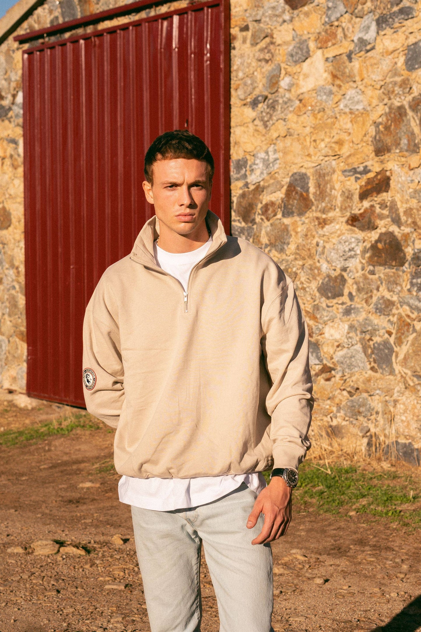 Jersey Aviation Arena in cotone biologico con zip
