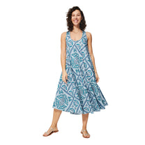 Abito estivo midi senza maniche con stampa boho