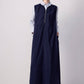 Abito lungo smanicato con zip