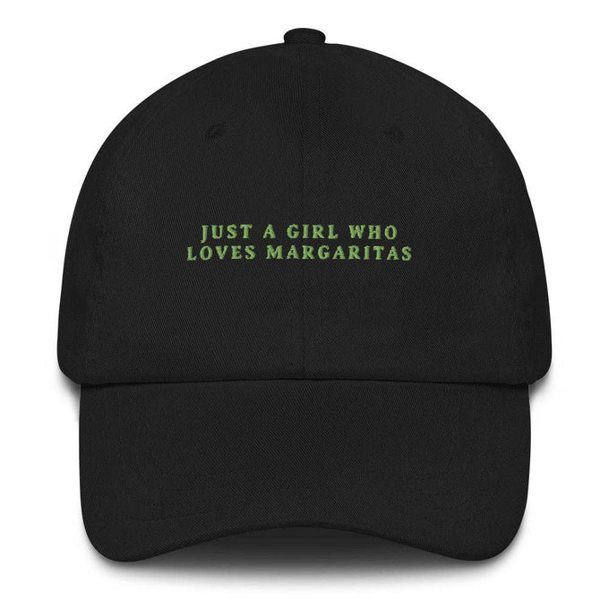 Cappellino dad hat ricamato “Just a Girl Who Loves Margaritas”
