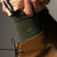 Calzini in cotone pettinato tinta unita verde khaki scuro