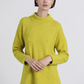 Maglia tunica lunga bouclé con collo alto