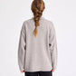 Cardigan Edith in lana d’agnello grigio pietra