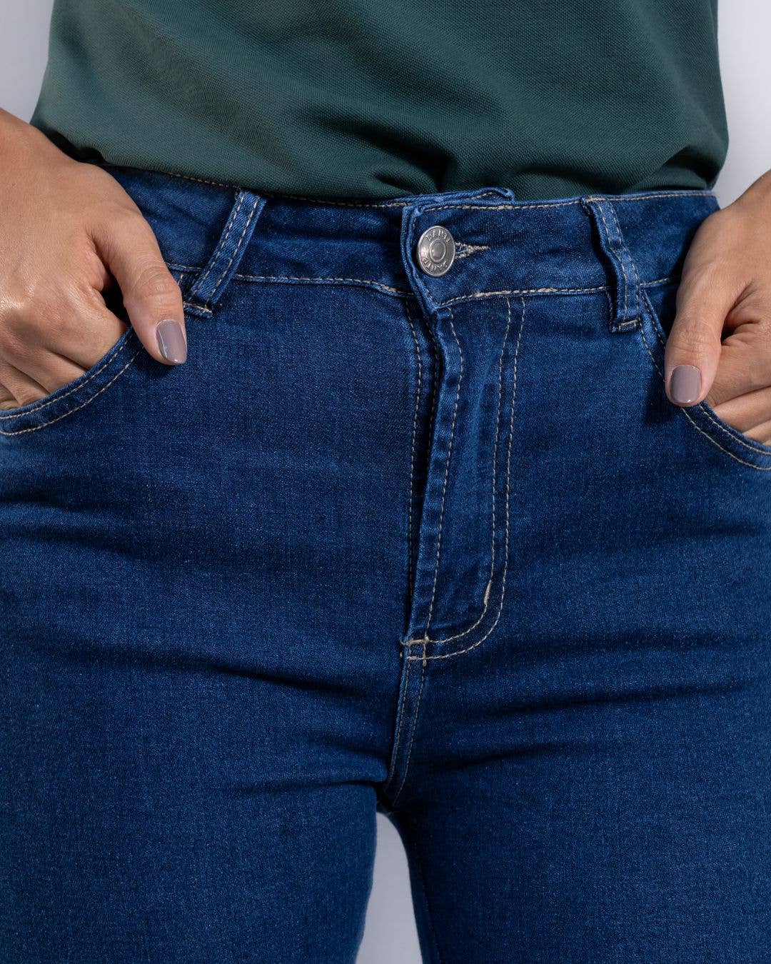 Jeans skinny elasticizzati blu marino da donna