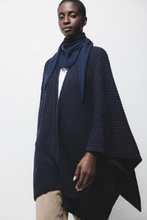 Mantella cardigan in maglia con tasche