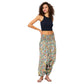 Pantaloni estivi boho in cotone con stampa paisley
