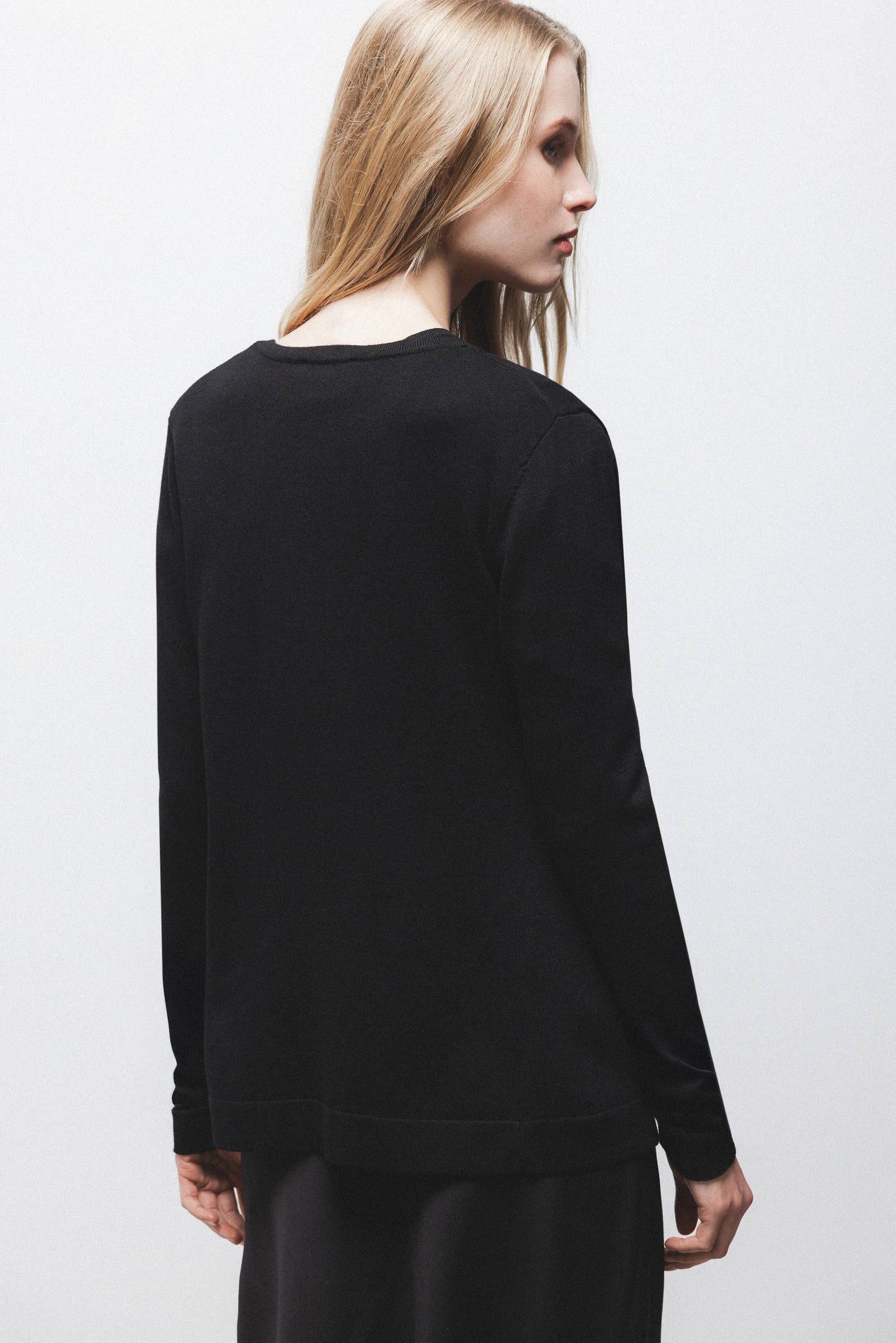 Cardigan in Maglia Rasata con Scollo a V