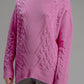 Maglione dolcevita oversize in misto cashmere 3D Knit